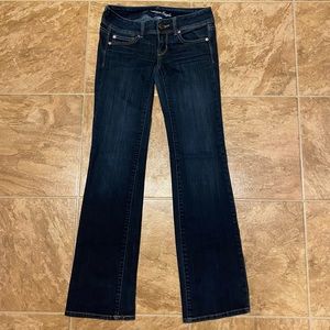 American Eagle Slim Boot Dark Wash Jeans Women’s Size 0 Super Stretch